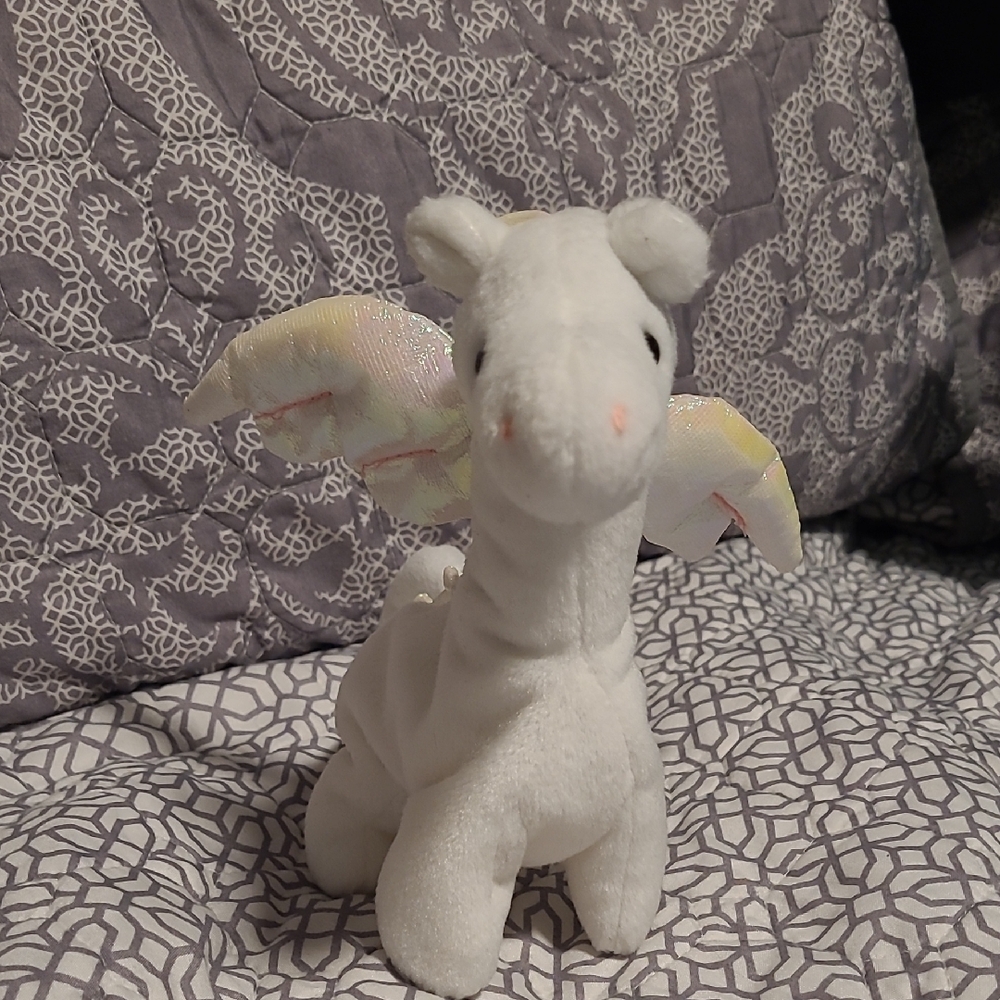 Ty White Dragon Stuffed Animal